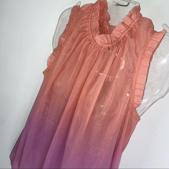 NEW Maison Cinqo 500 Ombre Sheer Blouse Top Size S - Picture 2 of 8